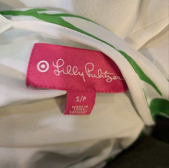 LILLY PULITZER for Target Boom Boom Shift Dress Tropical Leaves Green Sz Small - Picture 4 of 10